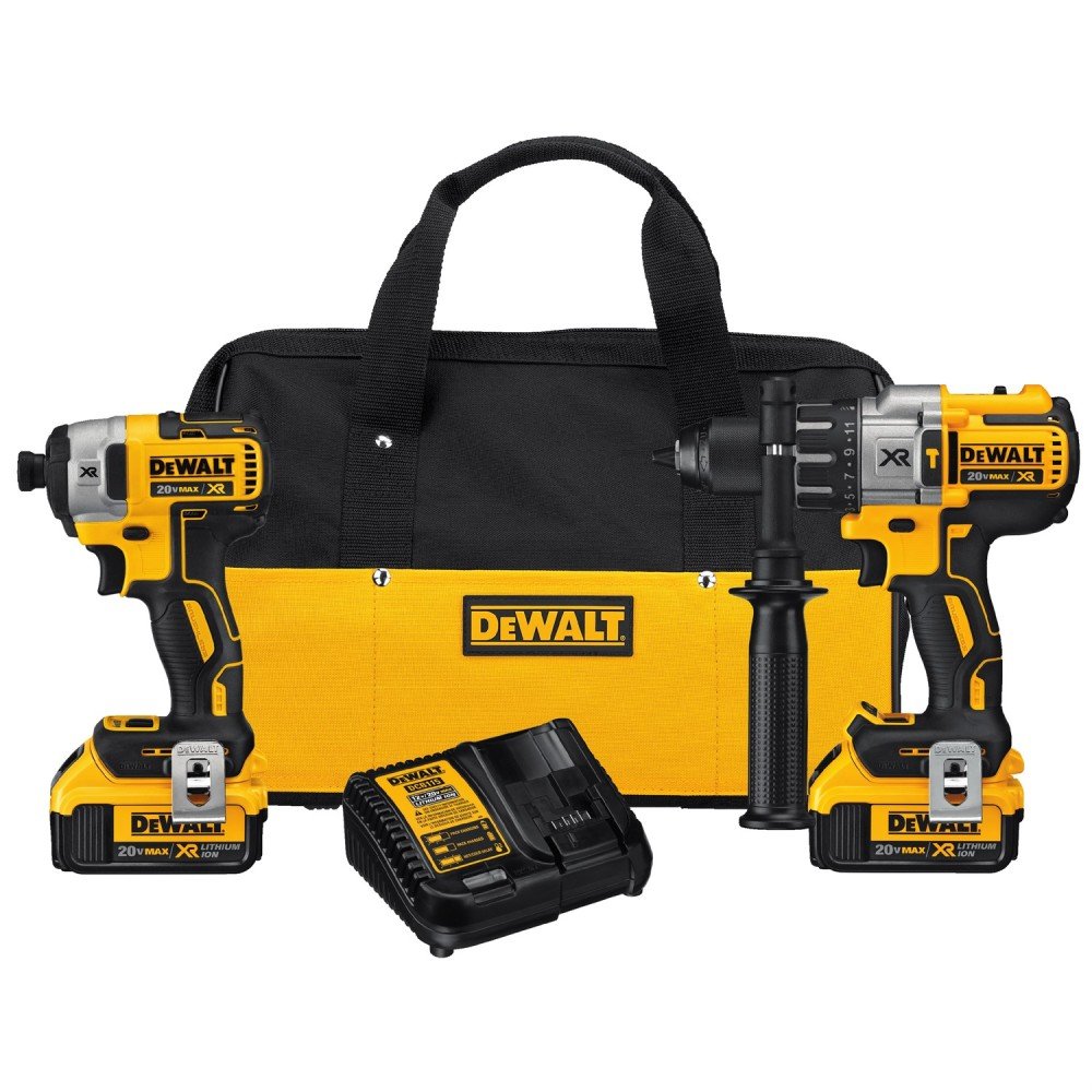 DEWALT DCK299M2 20V MAX XR Lithium Ion Brushless Premium Hammerdrill & Impact Driver Combo Kit